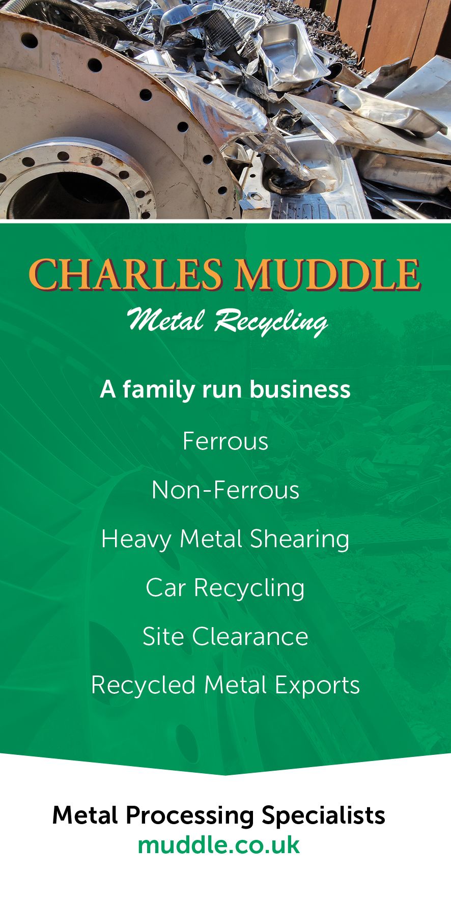 Charles Muddle scrap metal processing and trading surrey